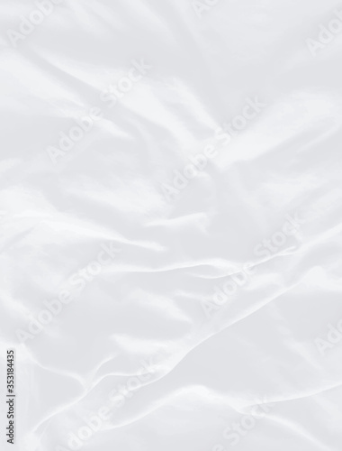 Abstract Geometric Vector Layout. Bright Crumpled Fabric Layer. Light Gray Background. Simple Creative Creased Material Design. No Text.