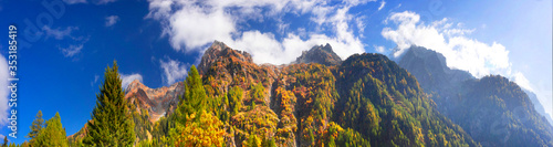 Sharp peaks of the autumn Alps