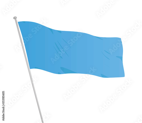Blue flag template. vector illustration