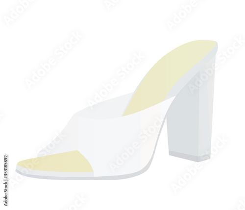 White woman sandal. vector illustration