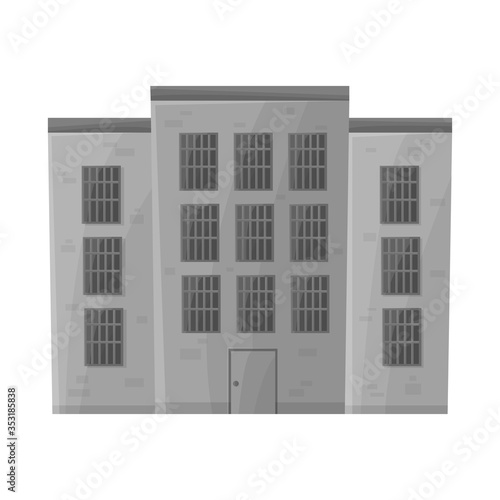 Isolated object of prison and building logo. Graphic of prison and jailhouse stock vector illustration.