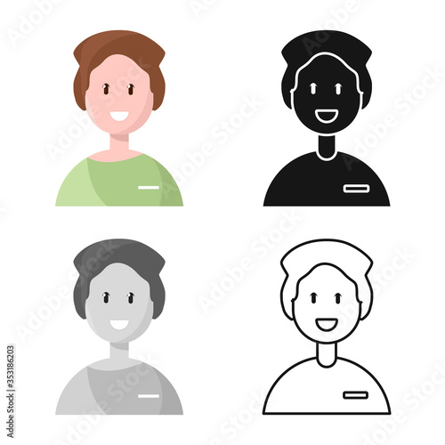 Vector design of doctor and women icon. Set of doctor and physician stock symbol for web.