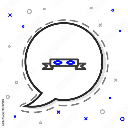 Line Thief eye mask icon isolated on white background. Colorful outline concept. Vector Illustration.