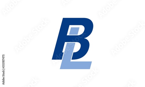 b, l, bl, bl logo design, blue, icon
