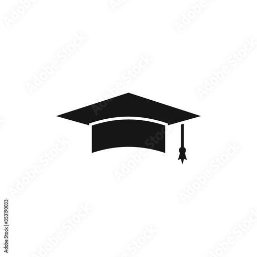 Graduation cap icon vector design.