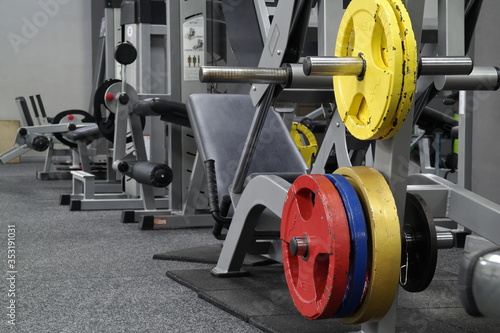 dumbbell on the gym floor