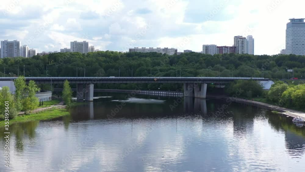 panoramic views of the river with a forest and reflection of clouds in the river taken from a drone panoramic views of the river with a forest and reflection of clouds in the river taken from a drone