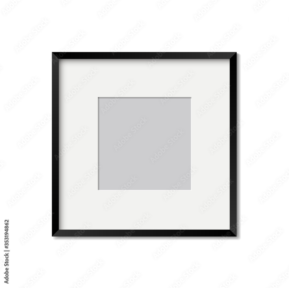 Realistic photo frame isolated. Vector template for picture. Blank white picture frame mockup template. Empty framing for your design. Vector illustration Realistic photo frame isolated. Vector template for picture. Blank white picture frame mockup template. Empty framing for your design. Vector illustration