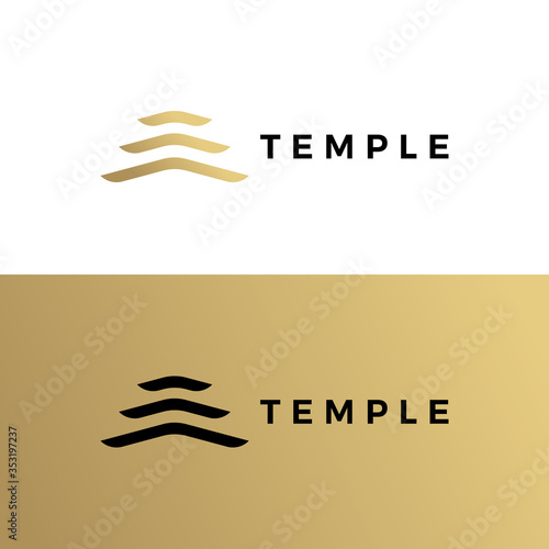 Modern temple logo. Icon vector.