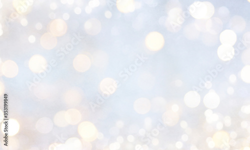 Christmas light background. Holiday glowing backdrop. Defocused Background With Blinking Stars. Blurred Bokeh.