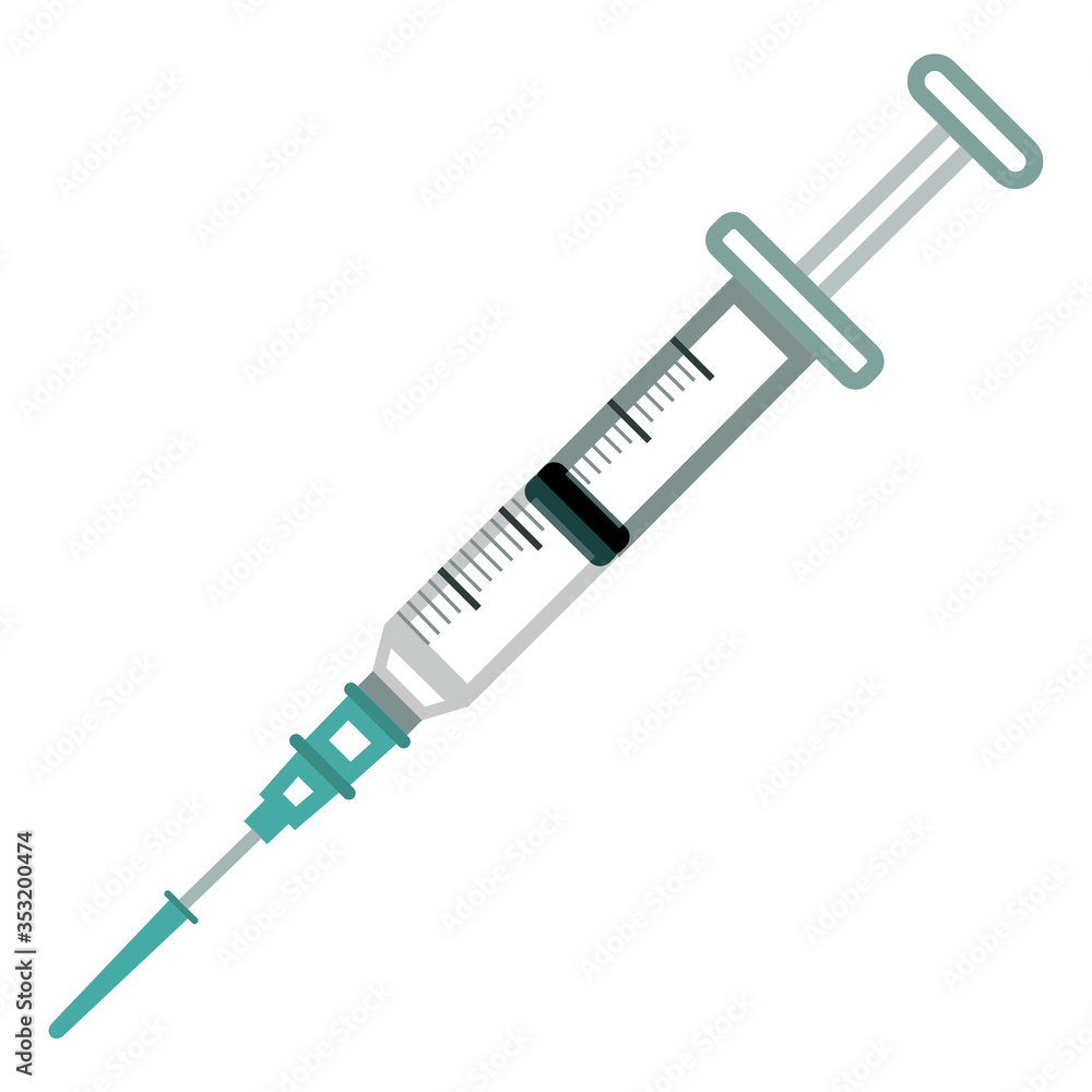 Syringe injector application device with needle cover on. Syringe injector application device with needle cover on.