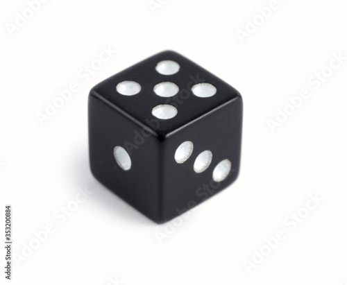 black dice isolated on white background