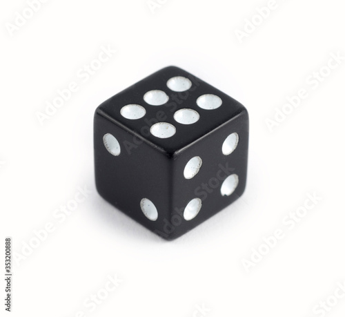 black dice isolated on white background