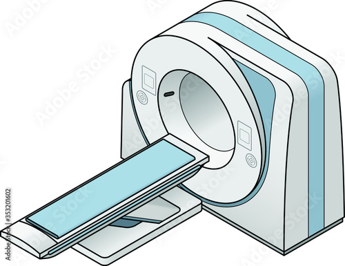 A CT / MRI scanner with platform.