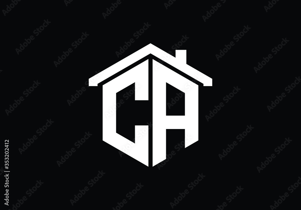 Initial Monogram Letter CA Logo Design Vector Template. CA Letter Logo Design