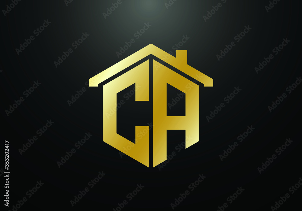 Initial Monogram Letter CA Logo Design Vector Template. CA Letter Logo Design Initial Monogram Letter CA Logo Design Vector Template. CA Letter Logo Design