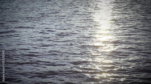 Budapest Hungary Water of the Danube River Close Up Slow Motion 