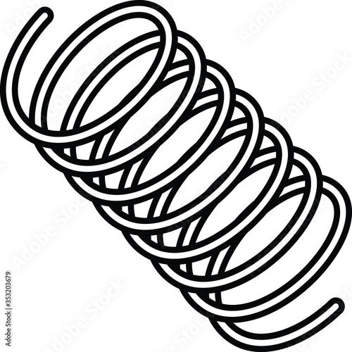 Line drawing of a coil of thin spring.