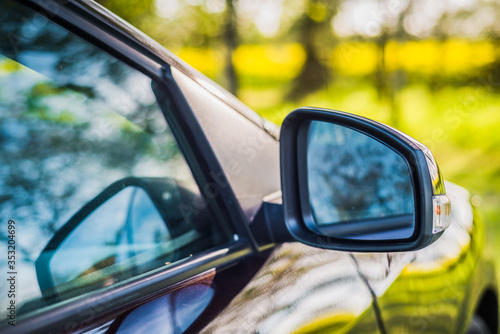 rear view mirror in car