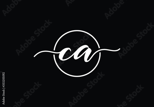 Initial Monogram Letter CA Logo Design Vector Template. CA Letter Logo Design
