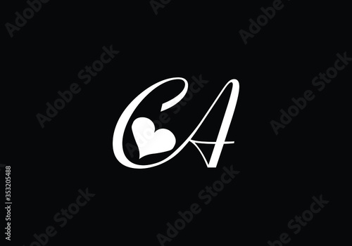 Initial Monogram Letter CA Logo Design Vector Template. CA Letter Logo Design