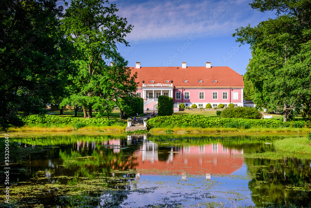 Sightseeing of Estonia. Sagadi manor (Sagadi möis) museum in Lahemaa National Park.