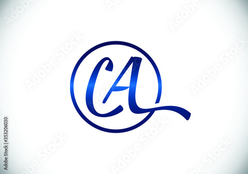 Initial Monogram Letter CA Logo Design Vector Template. CA Letter Logo Design