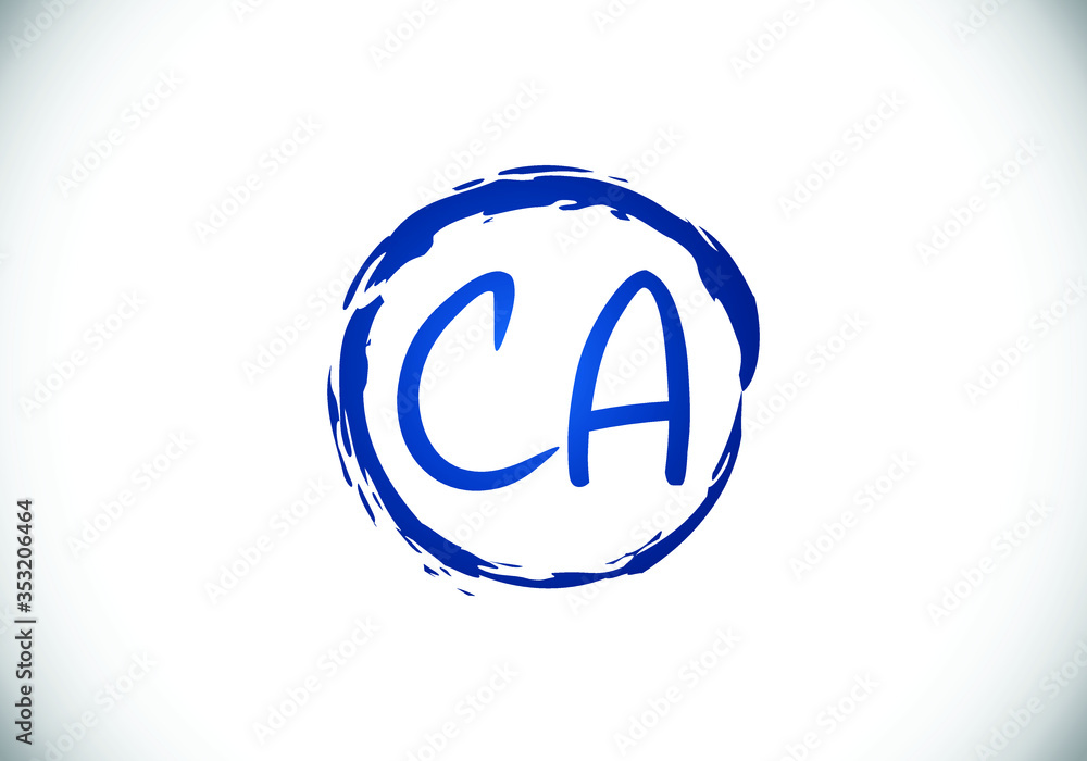 Initial Monogram Letter CA Logo Design Vector Template. CA Letter Logo Design Initial Monogram Letter CA Logo Design Vector Template. CA Letter Logo Design