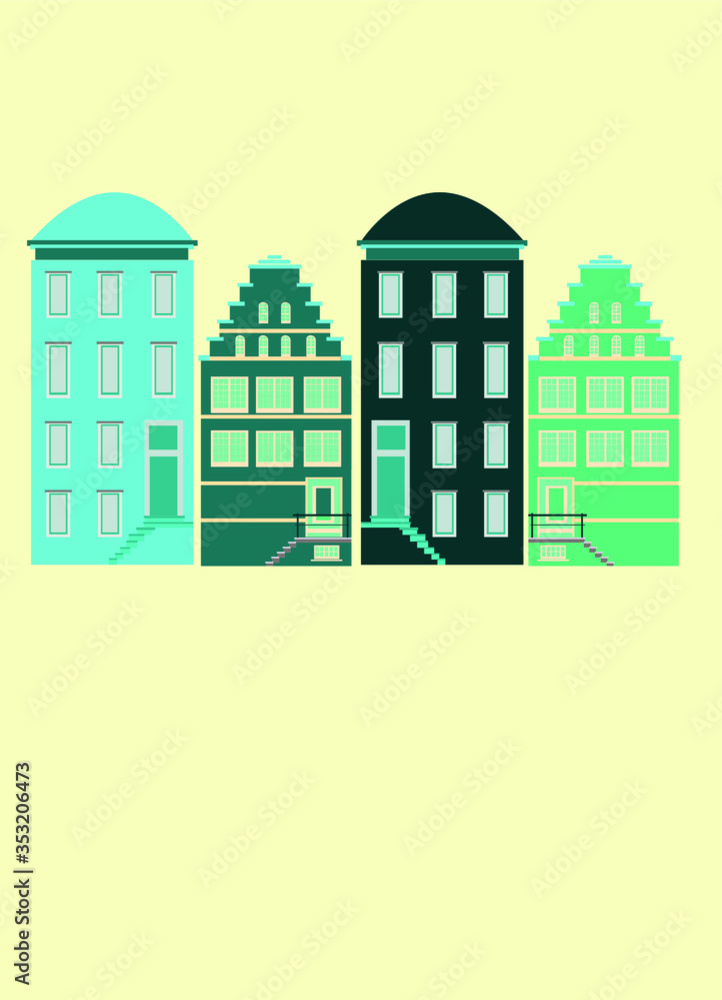 Fototapeta premium vector illustration of city buildings