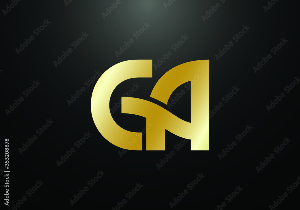 Initial Monogram Letter CA Logo Design Vector Template. CA Letter Logo Design Initial Monogram Letter CA Logo Design Vector Template. CA Letter Logo Design