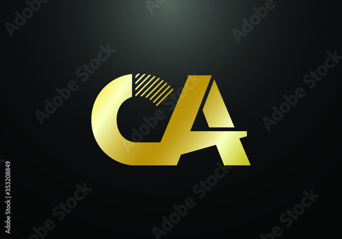 Initial Monogram Letter CA Logo Design Vector Template. CA Letter Logo Design