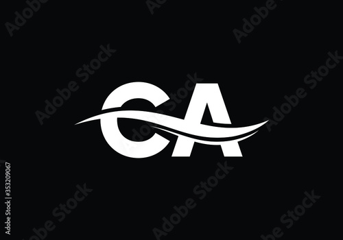 Initial Monogram Letter CA Logo Design Vector Template. CA Letter Logo Design