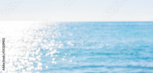 summer blurred sea bokeh beach background