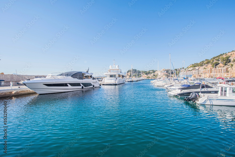 ALICANTE, ALTEA, SPAIN - January 09, 2019: Marina Greenwich Mascarat. ALICANTE, ALTEA, SPAIN - January 09, 2019: Marina Greenwich Mascarat.