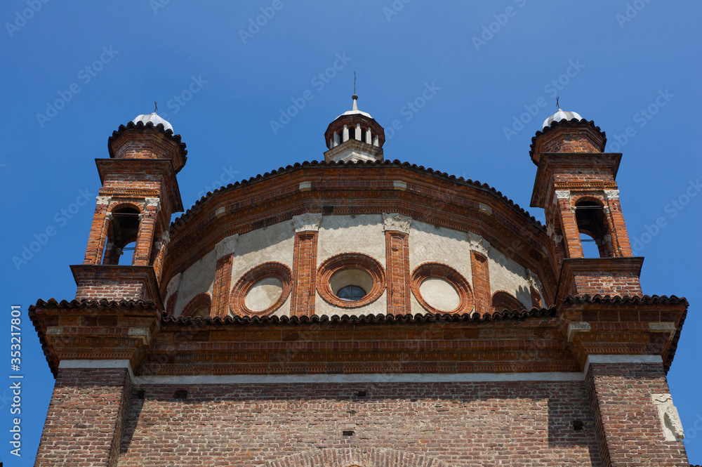 Italy , Milan , 05/23/2019: The Basilica of Sant'Eustorgio  