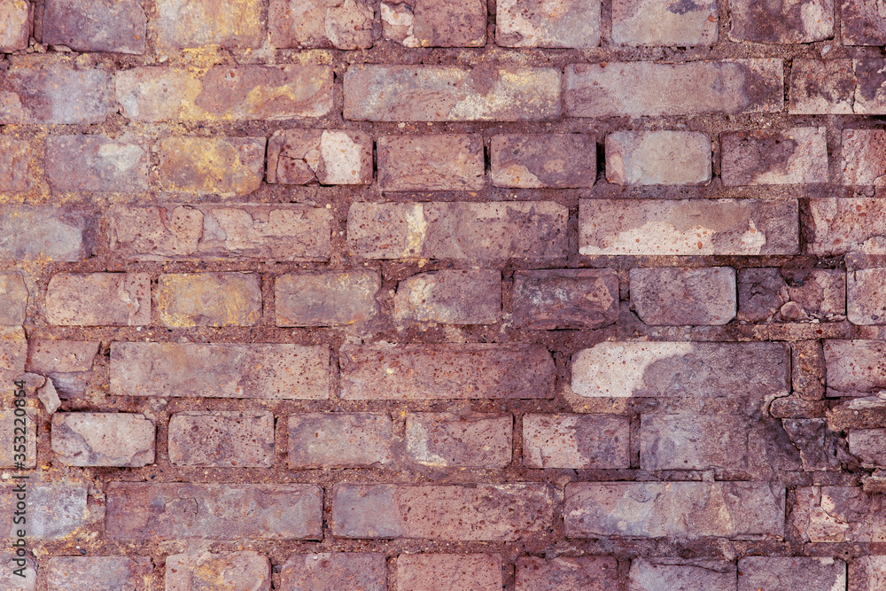 Fototapeta premium Brick wallpaper, texture. Background for creative design. textured, grunge