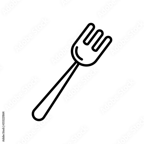 kitchen fork icon  line style