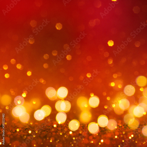 Christmas light background.  Holiday glowing backdrop. Defocused Background With Blinking Stars. Blurred Bokeh.