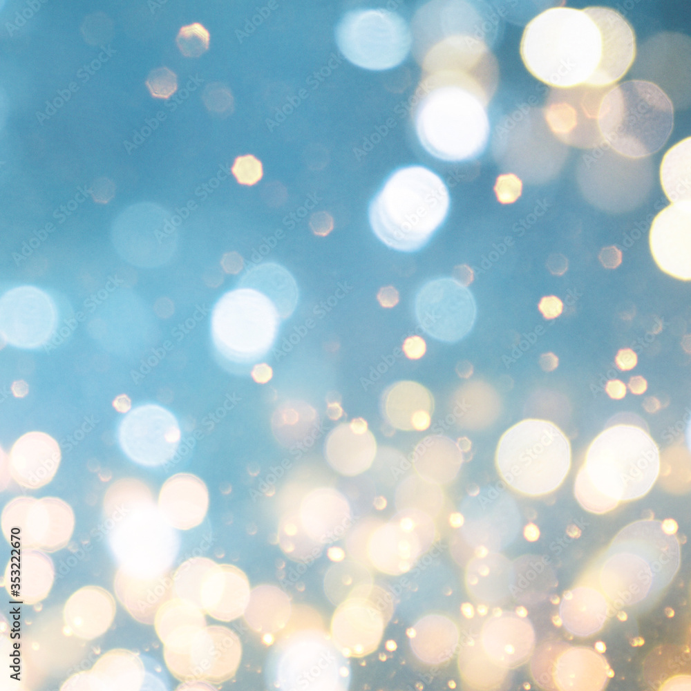 Christmas light background.  Holiday glowing backdrop. Defocused Background With Blinking Stars. Blurred Bokeh.