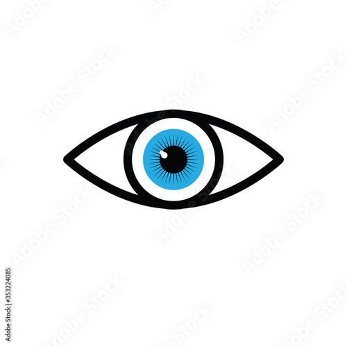 eye icon. blue eye symbols for web design