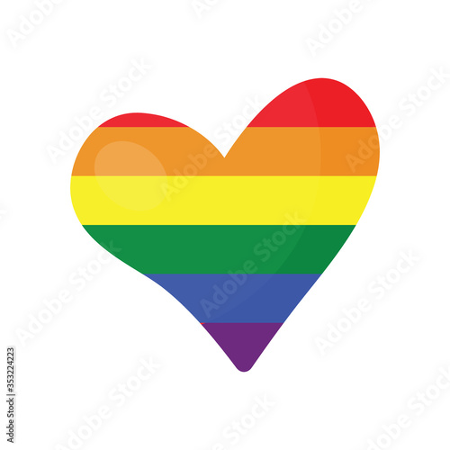 Free Download Gay heart vector or LGBT. Rainbow flag. Pride symbol. - GFXLoad