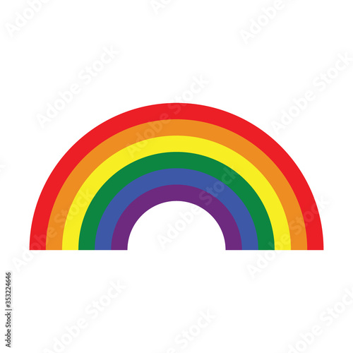 Rainbow icon Gay vector or LGBT, rainbow pride symbol.