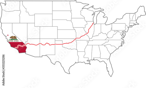 アメリカ横断　ルート66　ROUTE66 california カリフォルニア州