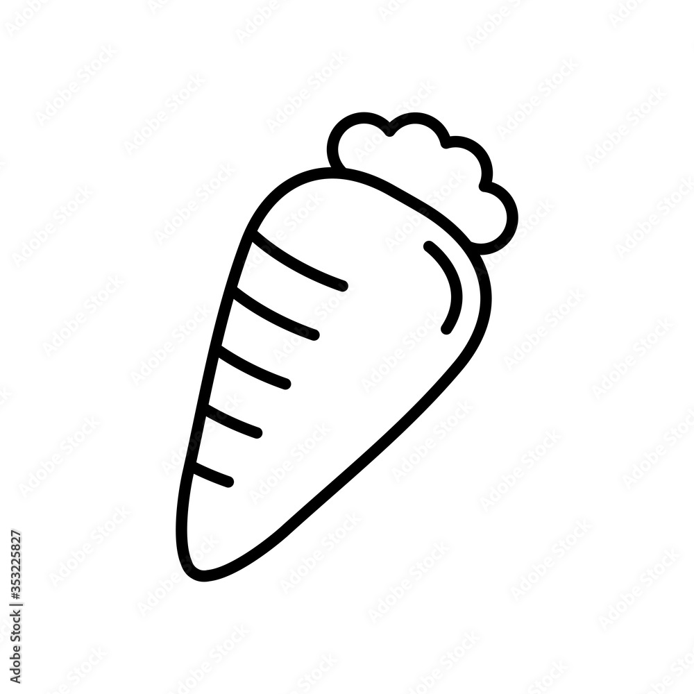 carrot vegetable icon, line style carrot vegetable icon, line style