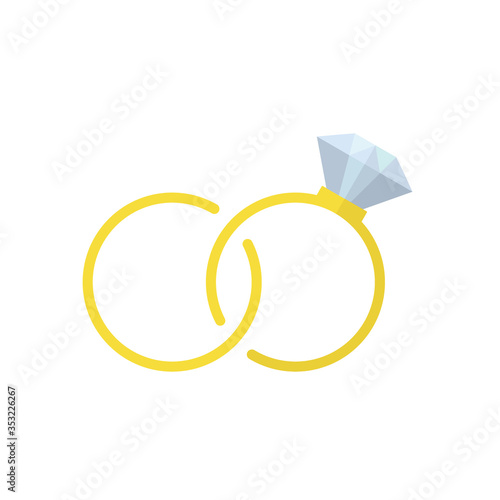 diamond ring icon vector. brilliant ring icon	
