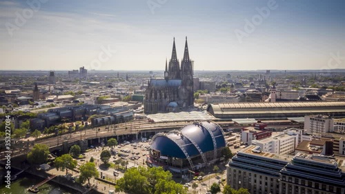 Cologne (Koln) Germany Hyperlapse Circling the Cathedral Looking East photo