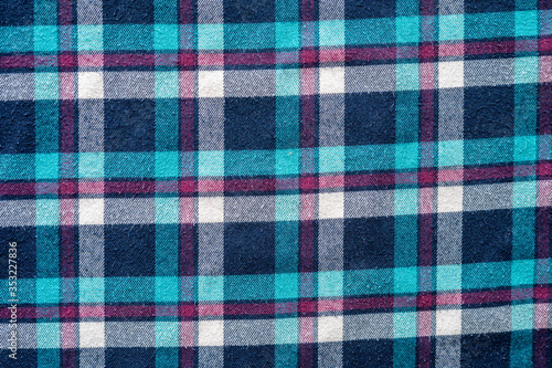 Gingham fabric pattern from a shirt