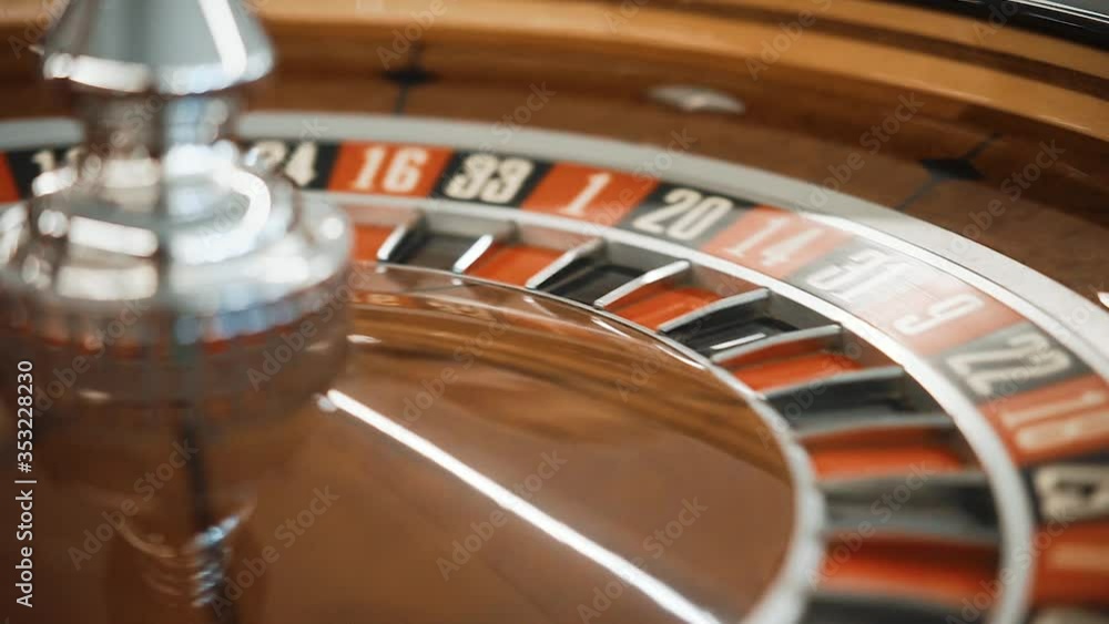 Close up of roulette in the casino with a dark background Close up of roulette in the casino with a dark background