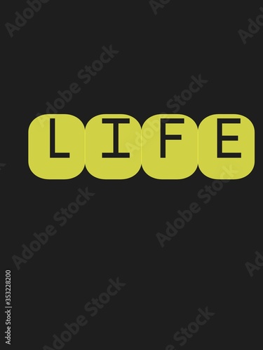 inscription on the yellow background