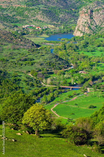 Rocky landscape with canyon and Dzoraget river